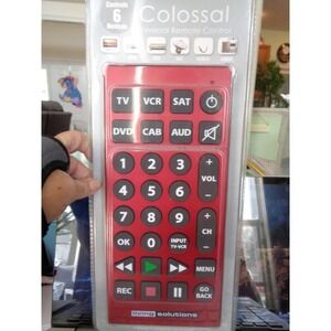 Living Solutions Colossal Universal RED Remote Control NIP 6 Devices